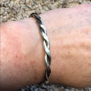 Braided Silver Bangle